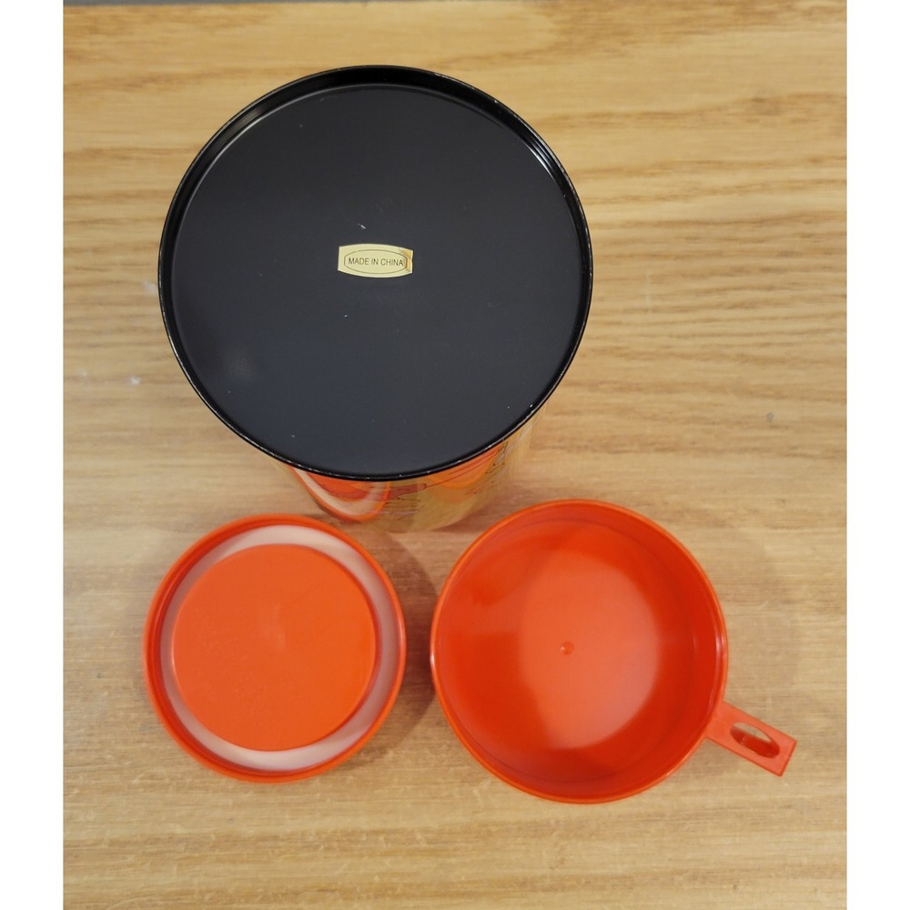 Vintage 2000 NECA Bart Simpson 6 Degrees of Separation Metal Thermos Orange Lid - Picture 6 of 6